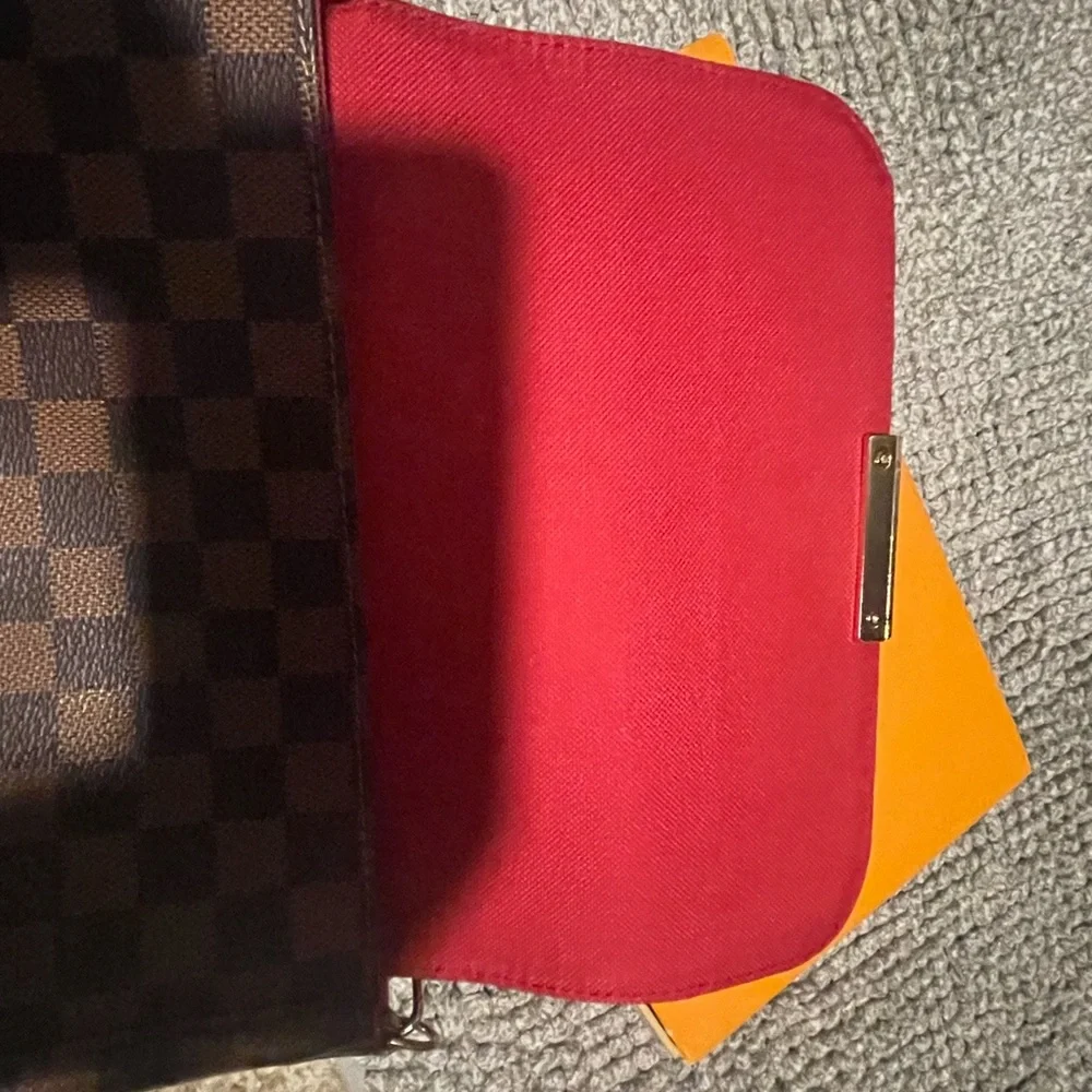 Inspired Damier Ebene Checkered. The Favorite PM Shoulder crossbody Bag. - Picture 10 of 12